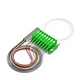 1x32/1X16/1X8/1X4/1X2 PLC SC/APC SM 0.9mm G657A1 PVC 1m FTTH Fiber Optic Splitter with SC connector